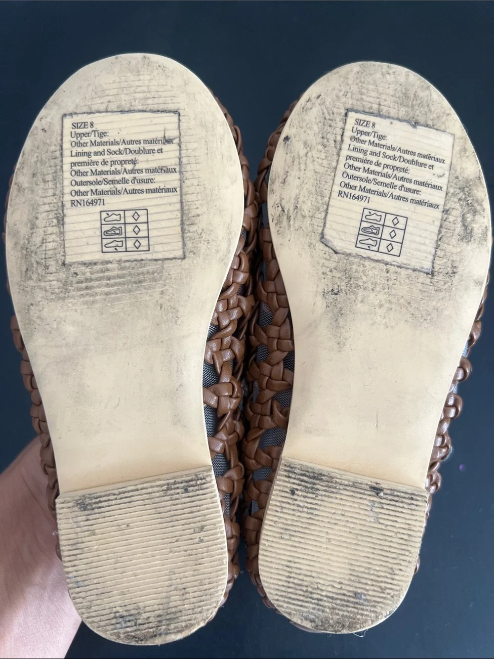 🛕🤎JANIE & JACK BROWN WOVEN BOHEMIAN MARY JANE FLATS🤎🛕